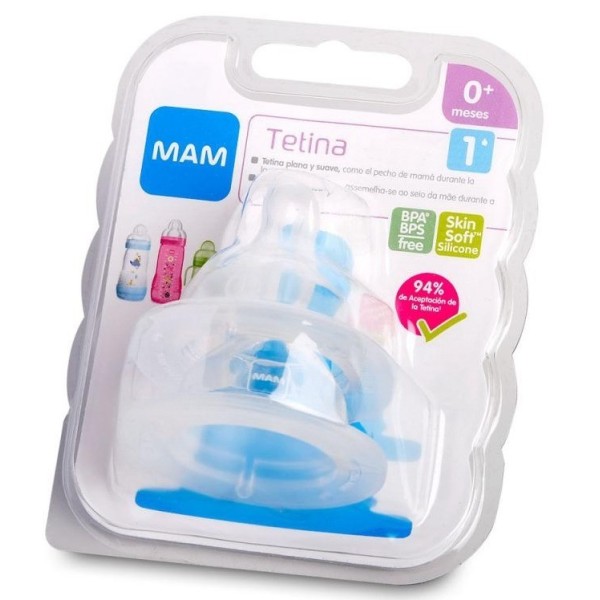 Mam Tetina Silicona Flujo Extralento Teat 1 +0 MESES