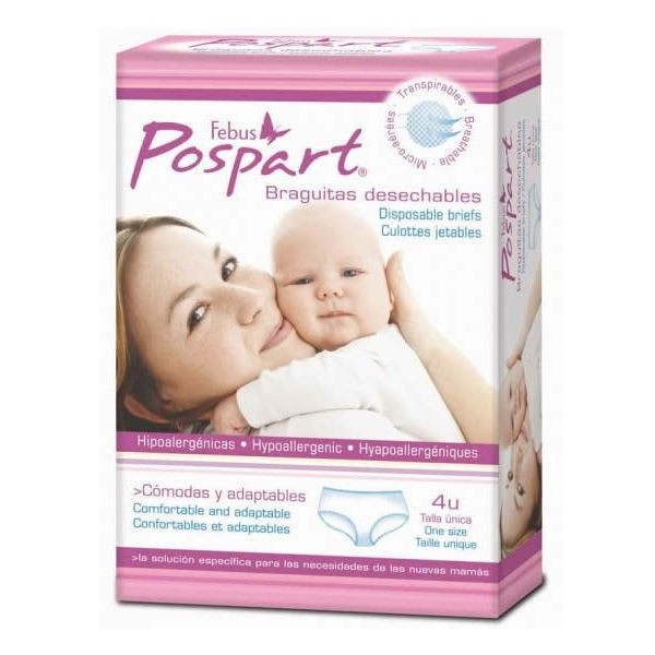 Indasec Posparto Braguitas Desechables 4 uds