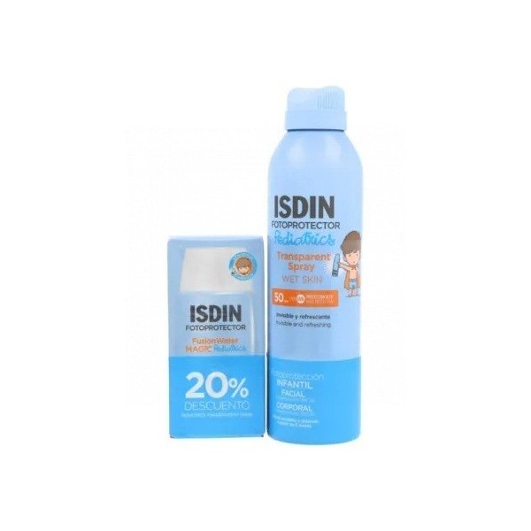 Isdin Fotoprotector Pediatrics Spray 250ml + 50ml Fotoprotector Fusion Water Magic Pediatric Promo