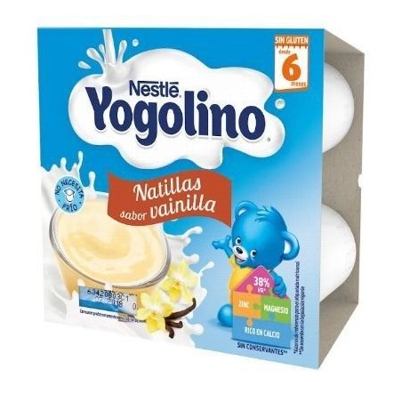 Nestlé Yogolino Natillas Sabor Vainilla para Bebés 4x100g