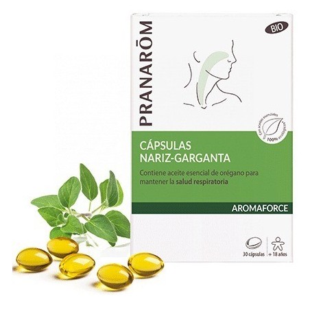 Pranarom Aromaforce Nariz Garganta BIO 30 Cápsulas