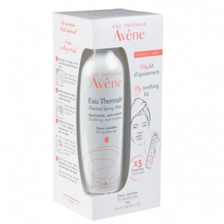 Avene Kit Calmante Agua Termal + 5 uds Máscaras Faciales