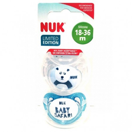 Nuk Freestyle Pacifier Baby Safari Chupete Silicona 18-36M 2uds