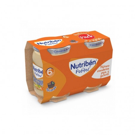 Nutribén Potito Plátano, Mandarina, Pero y Gallera 2 x 190gr