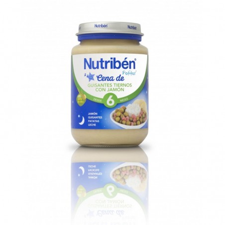 Nutribén Cena Guisantes Jamón 200 gr