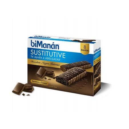 Bimanán Sustitutive Barritas Chocolate Intenso 8 unidades