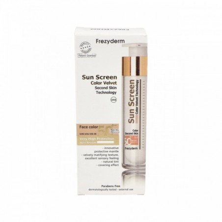 Frezyderm Sun Screen Velvet Face SPF-50+ Color 50ml