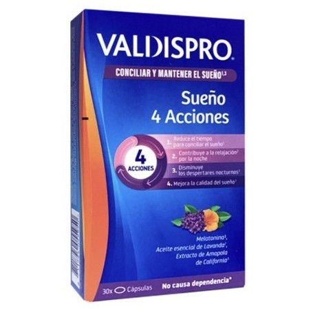Valdispro Sueño 4 Acciones 30 Comprimidos