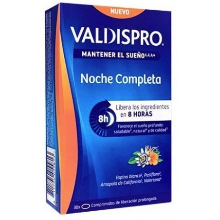 Valdispro Noche Completa 30 Comprimidos Liberacion Prolongada