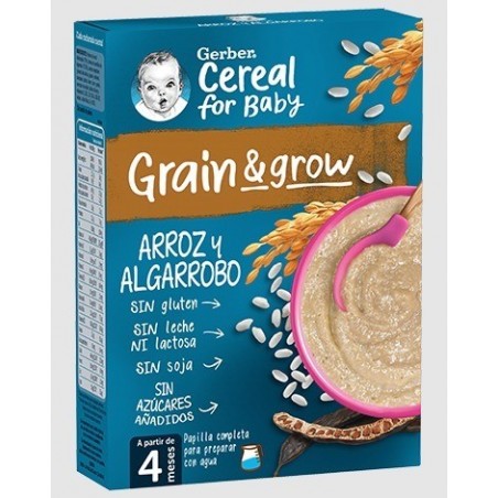 Gerber Papilla Arroz y Algarrobo 250 g +4m