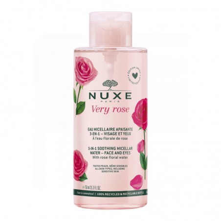 Nuxe Very Rose Agua Micelar Calmante 3 en 1 Rostro y Ojos 750ml