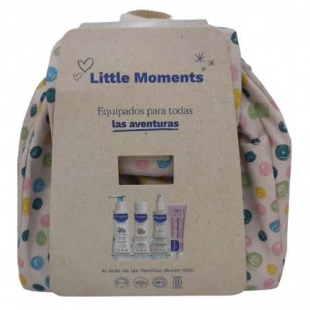 Mustela Mochila Little Moments Rosa Lunares Set 5 Piezas
