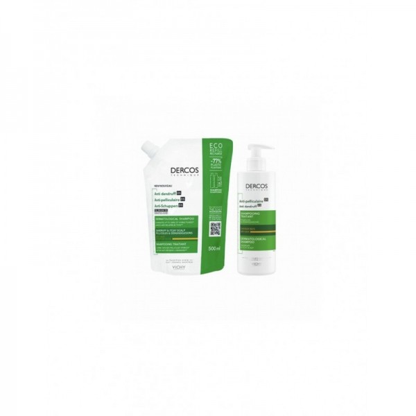 Vichy Dercos Champu Anticaspa Seco 400ml + Eco Refill 500ml