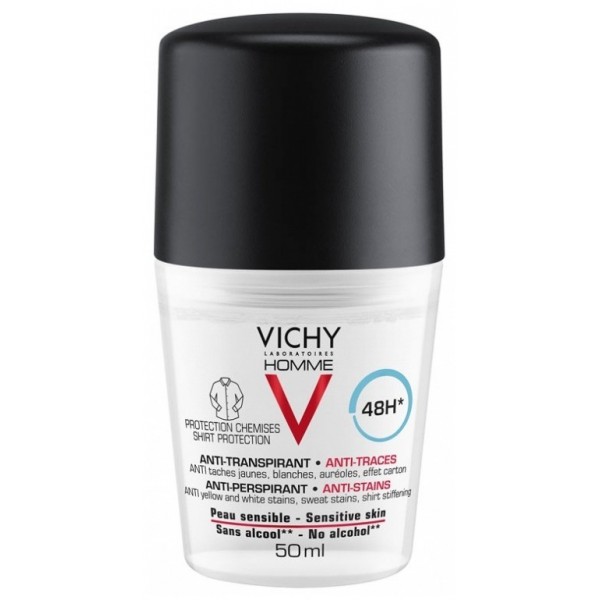 Vichy Homme Antitranspirante Antimanchas Hombre Roll-On 50ml