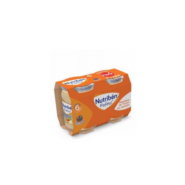 Nutribén Porito Macedonia de Frutas con Leche 2 x 190gr