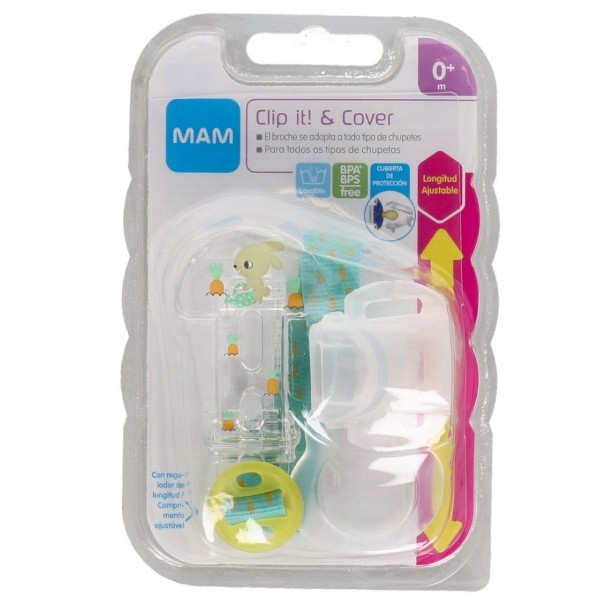 Mam Broche Para Chupete Y Cubierta De Protección 1 Unidad Color Verde