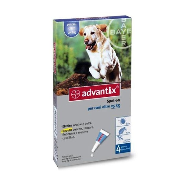 Bayer Advantix 4 Pipetas Perros Mas 25 Kg