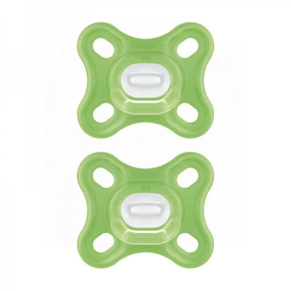 MAM Comfort Chupete Silicona NU 0+ Verde 2uds