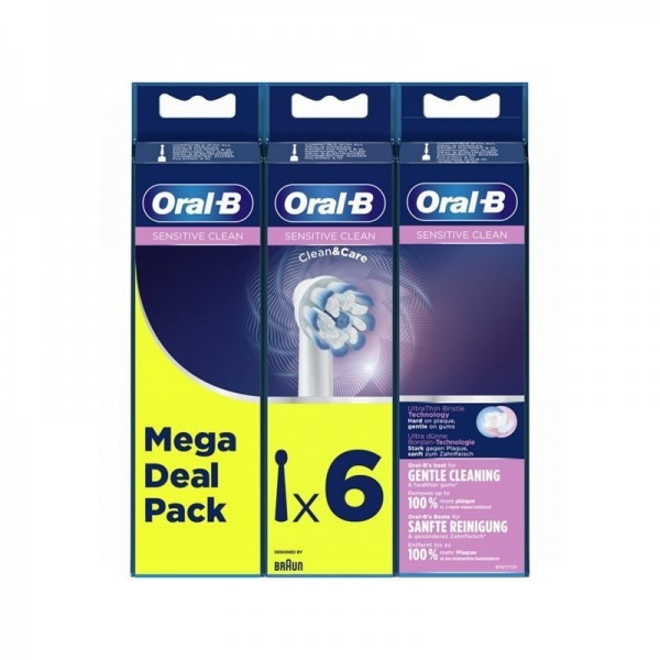 Oral-B Sensitive Clean Recambio Cepillo Dental Eléctrico 6 Cabezales