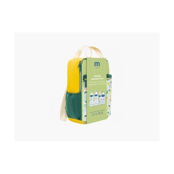 Mustela Mochila Family Adventures Verde y Amarilla