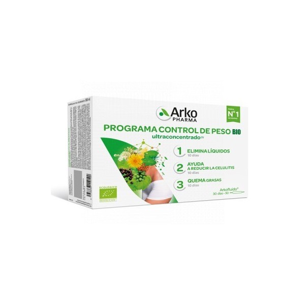 Arkopharma Arkofluido Programa Control de Peso Bio  30 Ampollas 10 ml