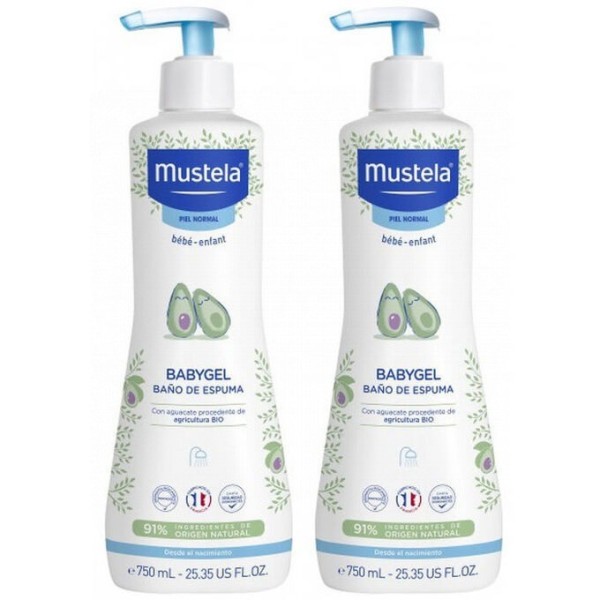 Mustela Babygel Baño de Espuma 2 x 750ml