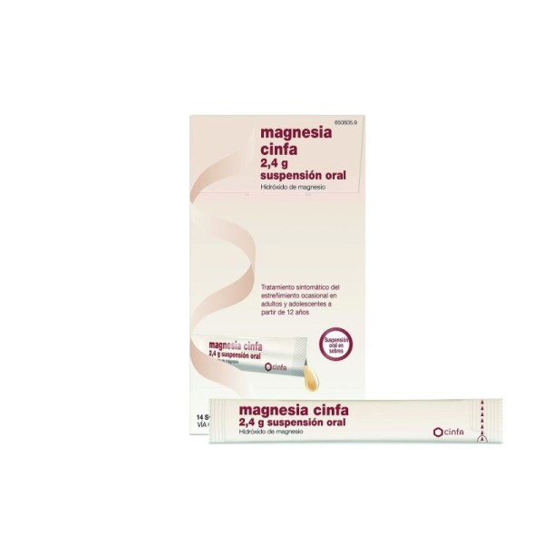 Magnesia Cinfa Suspensión Oral 2.4 G 14 Sobres