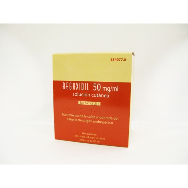 Regaxidil 50 Mg-ml Solucion Cutanea, 3 Frascos de 60 Ml