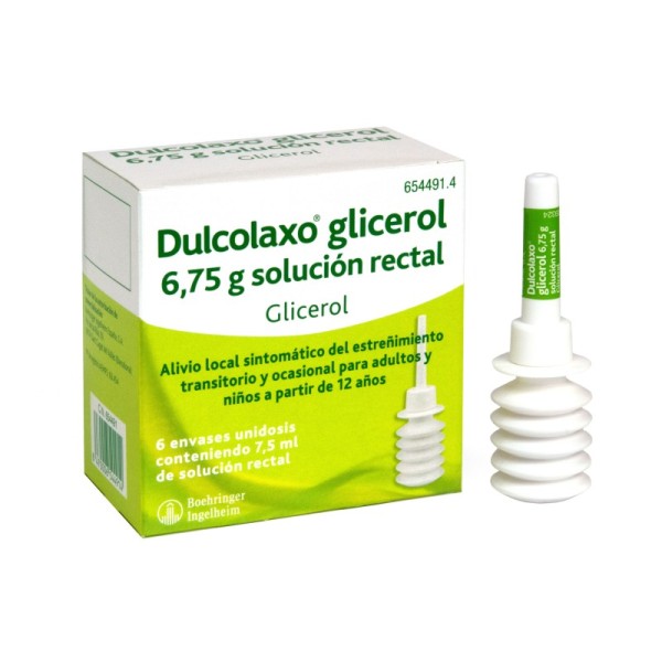 Dulco Laxo Glicerol 6,75 G Solución Rectal, 6 Envases Unidosis