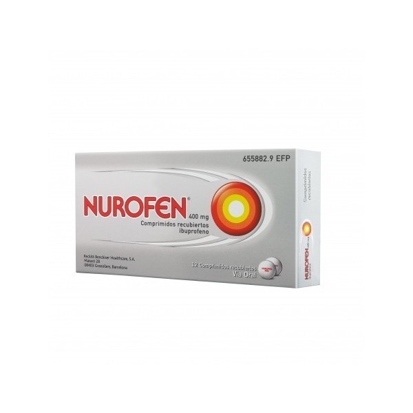 NUROFEN 400 mg COMPRIMIDOS RECUBIERTOS , 12 comprimidos