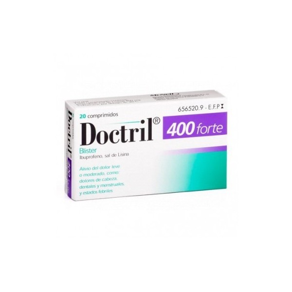 DOCTRIL FORTE 400 MG COMPRMIDOS RECUBIERTOS CON PELICULA, 20 comprimidos