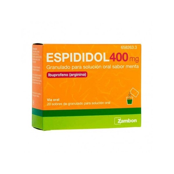 Espidol 400mg 20 Sobres Granulado Solución Oral Sabor Menta