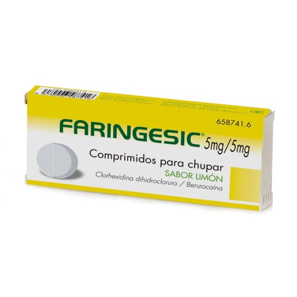Faringesic 5 Mg-5 Mg Comprimidos para Chupar Sabor Limón, 20 Comprimidos