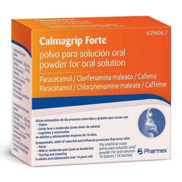 CALMAGRIP FORTE POLVO PARA SOLUCION ORAL, 10 sobres